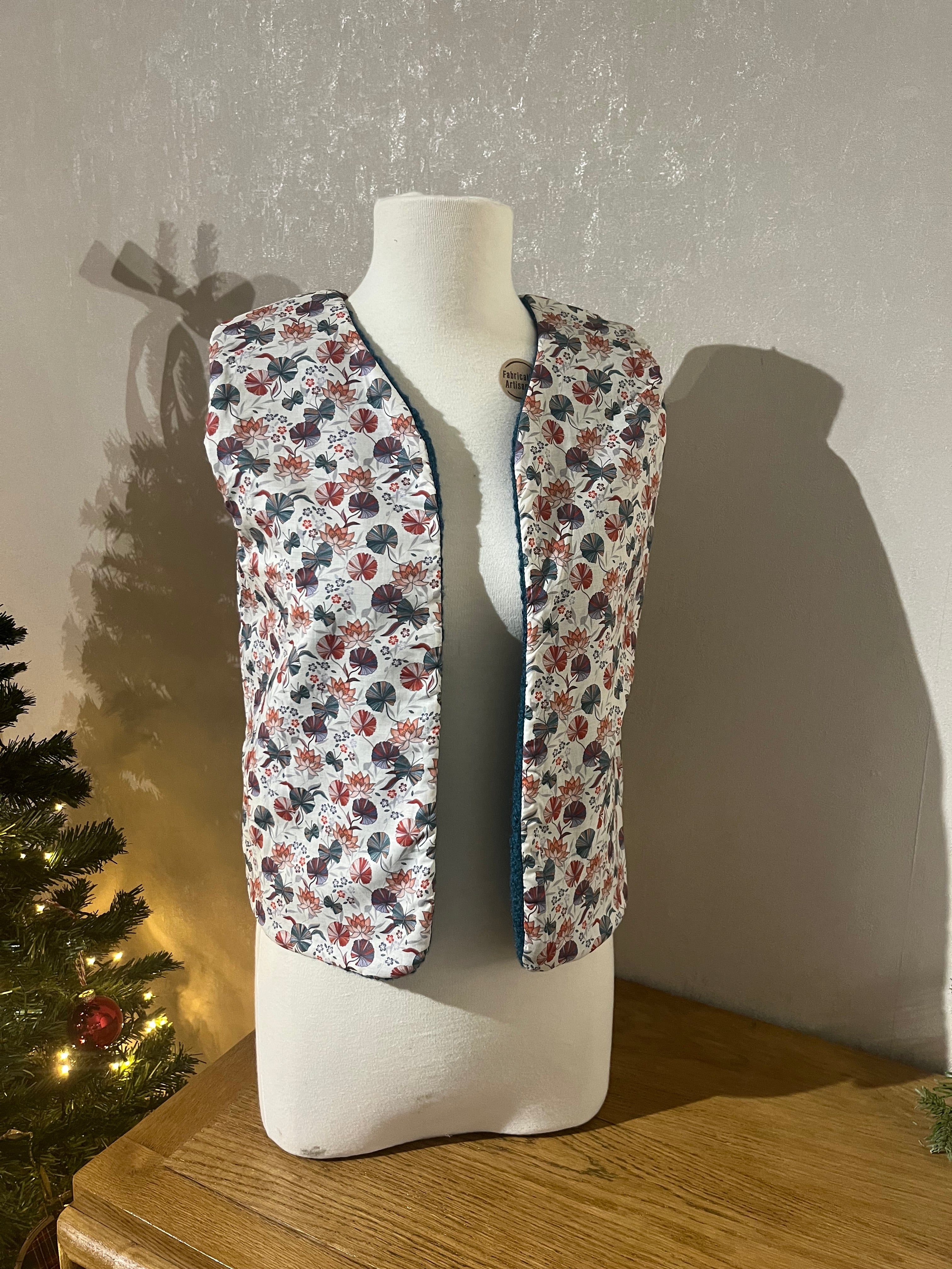 Gilet de berger réversible Bleu canard
