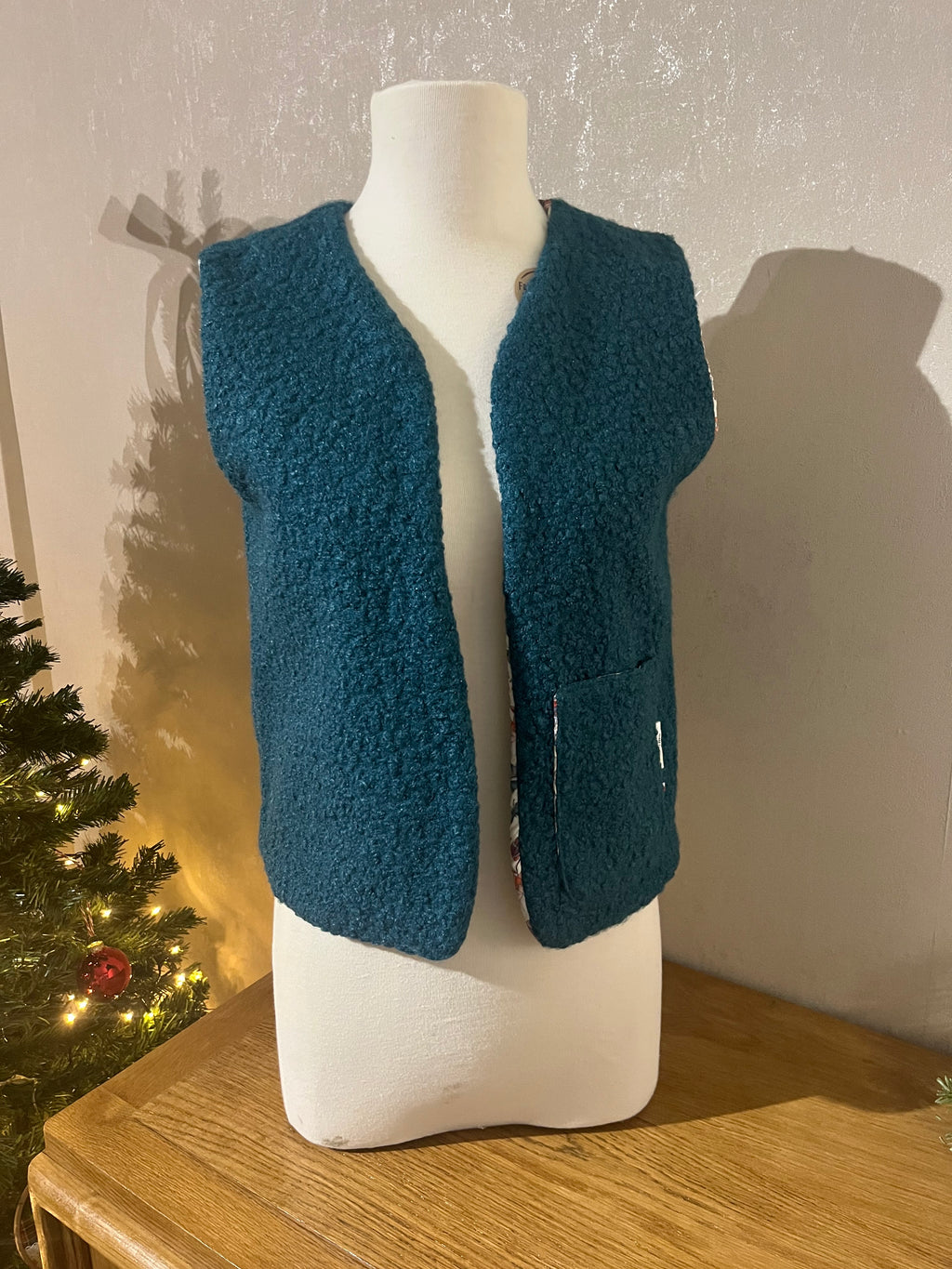 Gilet de berger réversible Bleu canard