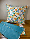 Housse de coussin bi-matière