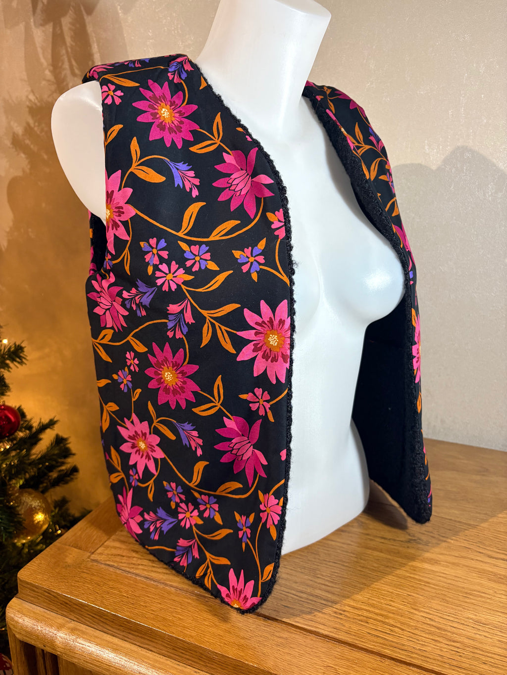 Gilet de berger réversible Noir
