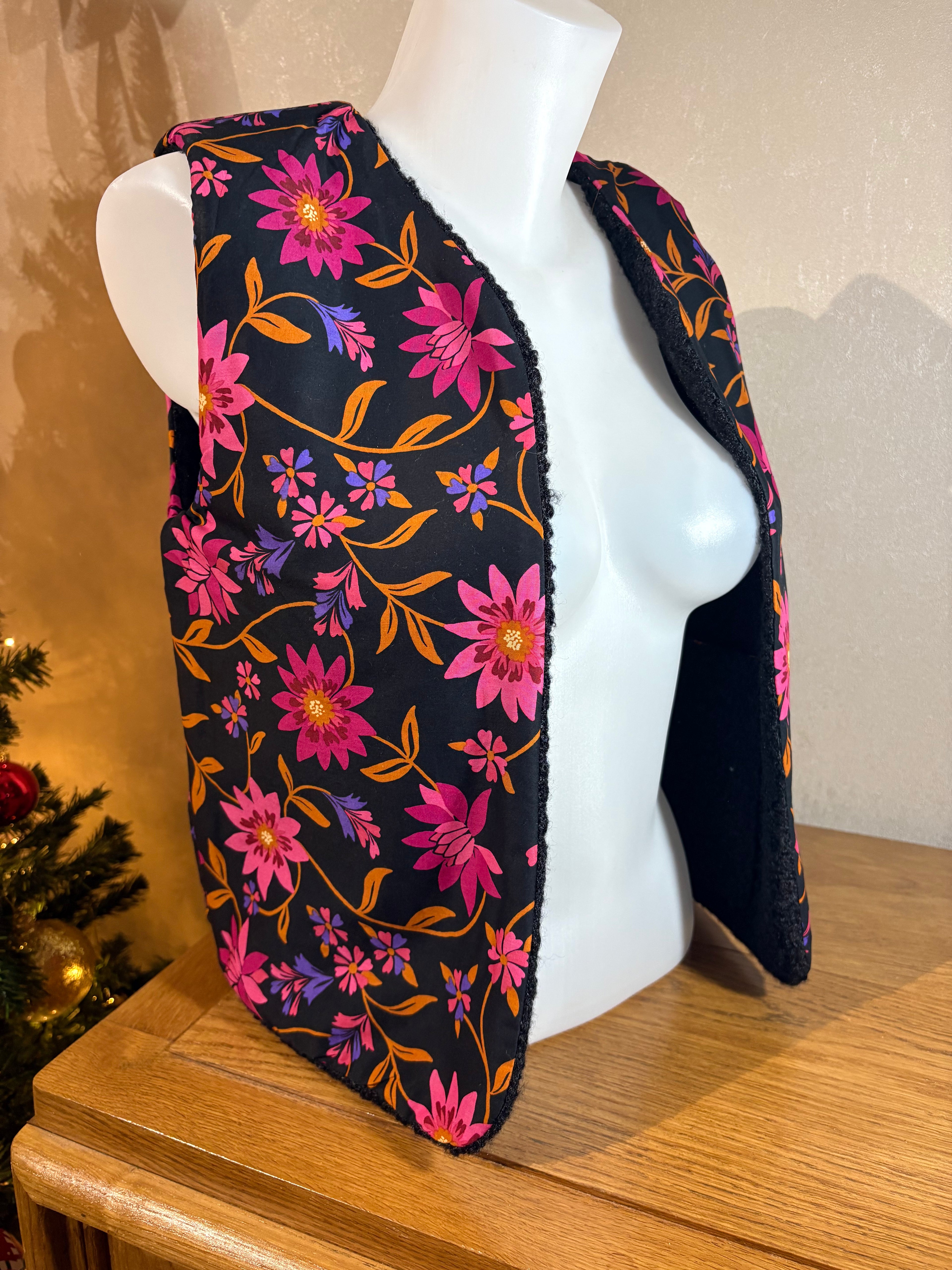 Gilet de berger réversible Noir
